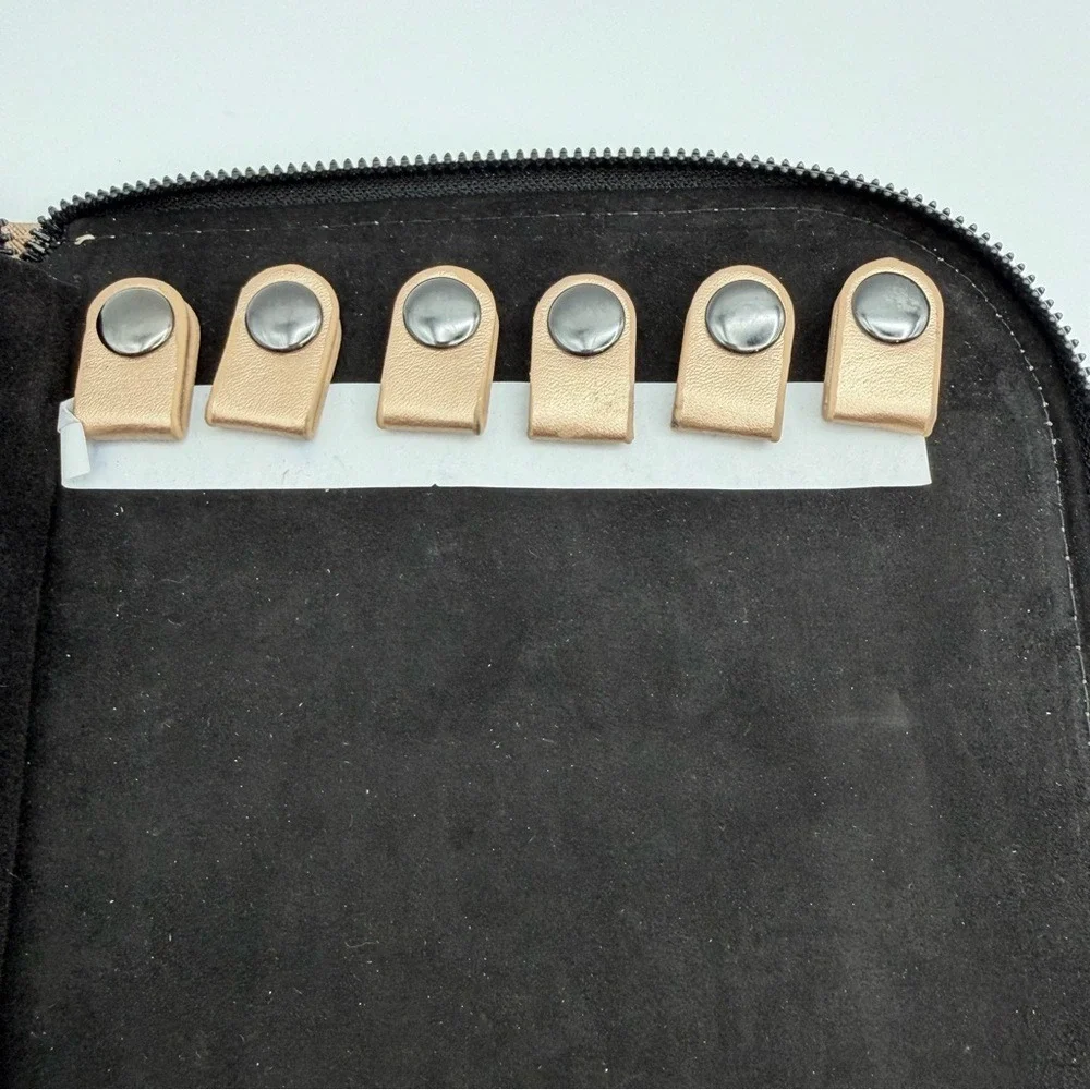 Halston Zip Around Travel Jewelry Organizer Case Faux Leather Storage Portfolio